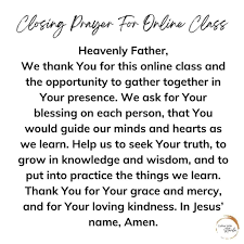 closing prayer for bible study