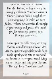 prayer for bible class