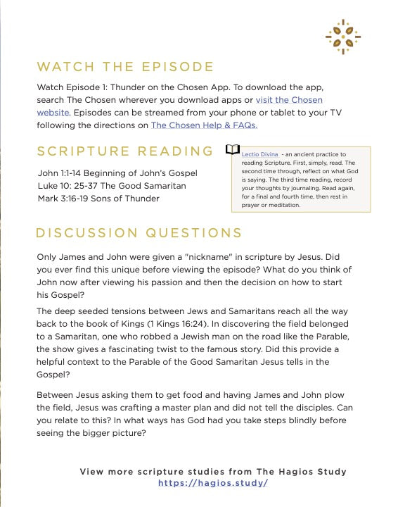 the chosen bible study free