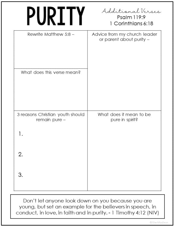 purity bible study for youth